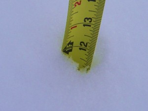 12 inches of new snow